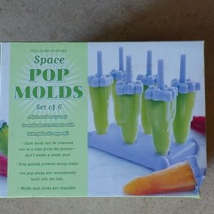 NEW (6) Space Pop Molds with Tray & Sticks